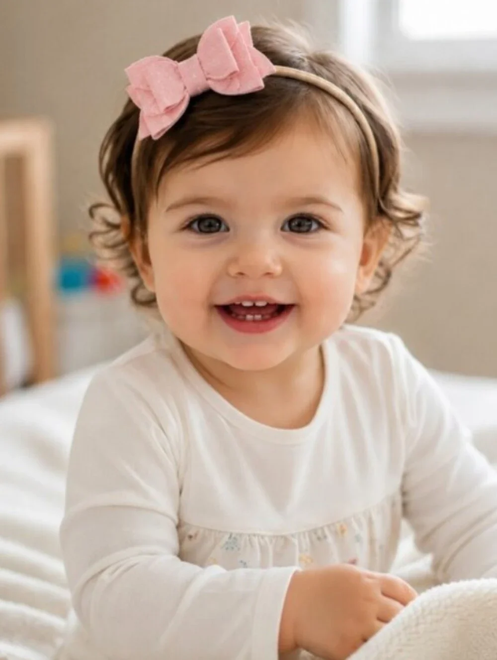 Handmade Baby Bow Headbands Set 3pc/Glitter Nylon Newborn Toddler Bows🎀✨